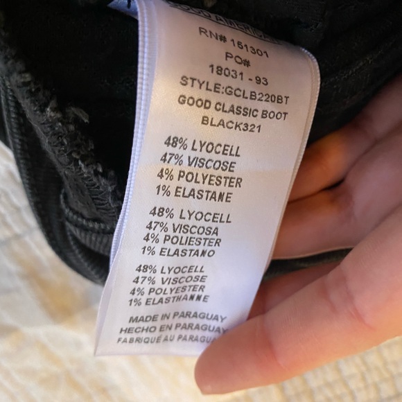 Good American distressed black flare jeans - Picture 4 of 4